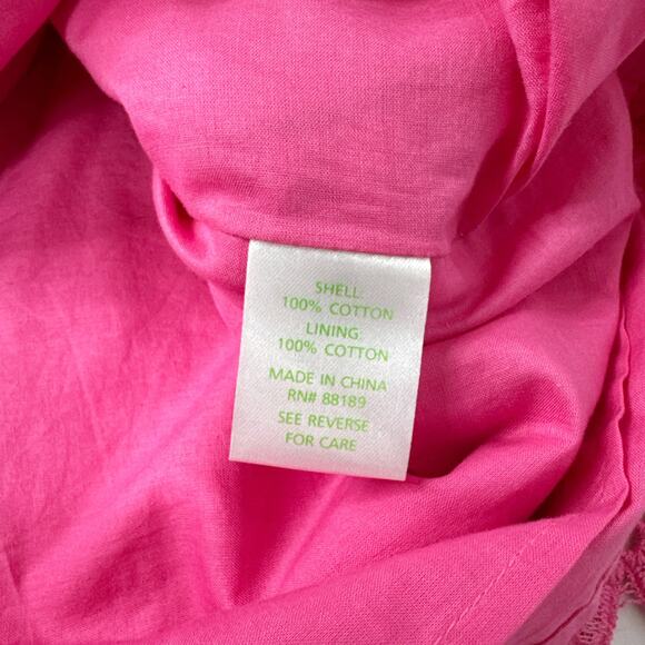 Lilly Pulitzer Bowen Dress Pink Floral Daisy Lace Strapless Size‎ 0 - Picture 9 of 10